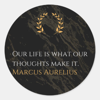Marcus Aurelius's Truth: Shaping Life Classic Round Sticker