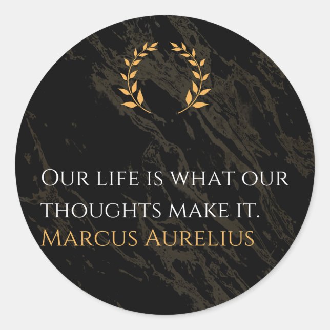 Marcus Aurelius's Truth: Shaping Life Classic Round Sticker (Front)