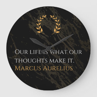 Marcus Aurelius's Truth: Shaping Life Large Clock