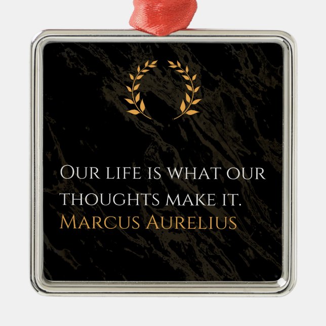 Marcus Aurelius's Truth: Shaping Life Metal Ornament (Front)