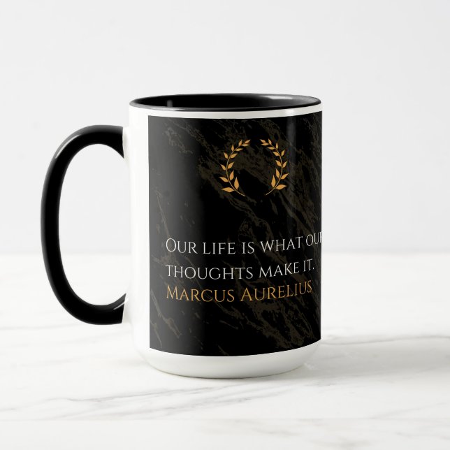 Marcus Aurelius's Truth: Shaping Life Mug (Left)