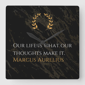 Marcus Aurelius's Truth: Shaping Life Square Wall Clock