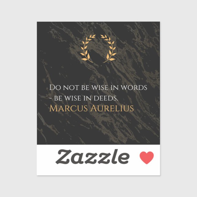 Marcus Aurelius's Wisdom: Actions Speak Louder Tha Sticker (Sheet)