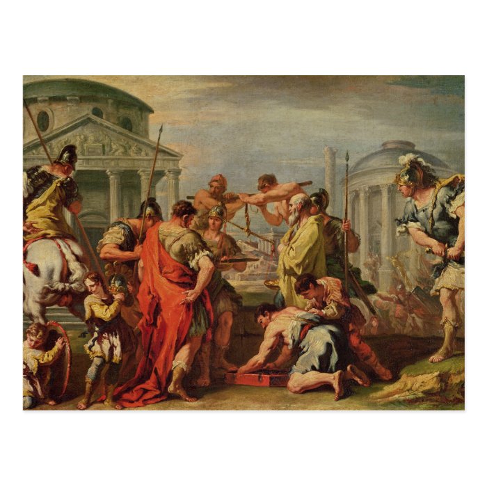 Marcus Furius Camillus  and Brennus Postcard