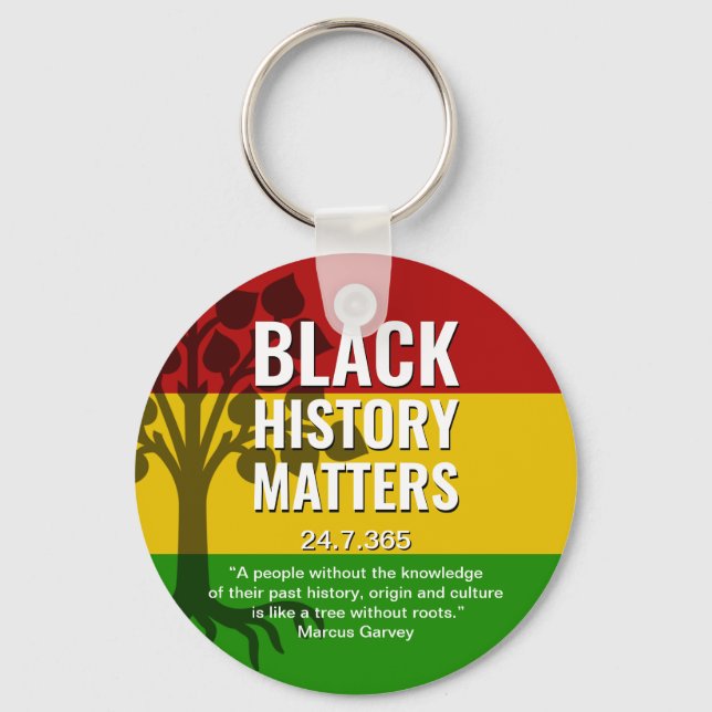 MARCUS GARVEY Black History Keychain (Front)