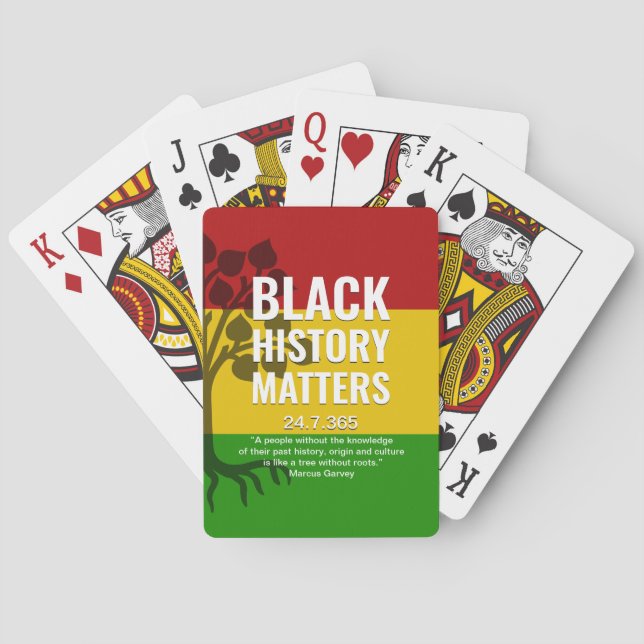 MARCUS GARVEY Black History Poker Cards (Back)