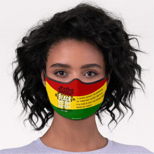 MARCUS GARVEY QUOTE Black History Matters BHM Premium Face Mask