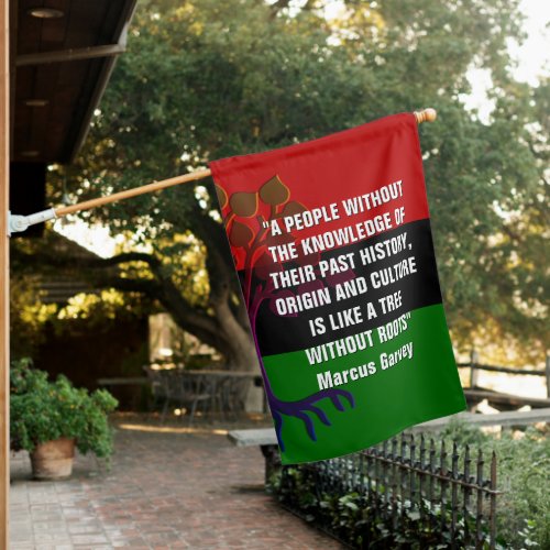 Marcus Garvey TREE WITHOUT ROOTS House Flag