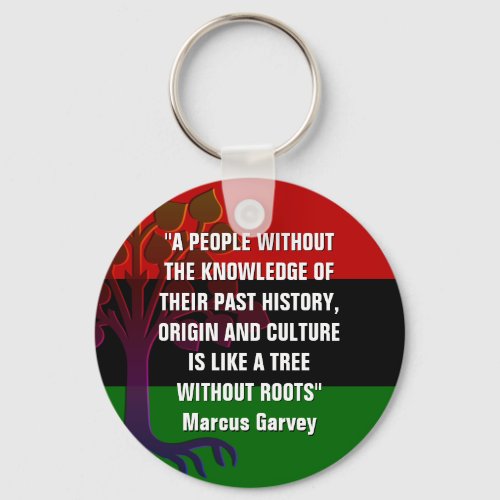 Marcus Garvey TREE WITHOUT ROOTS Keychain