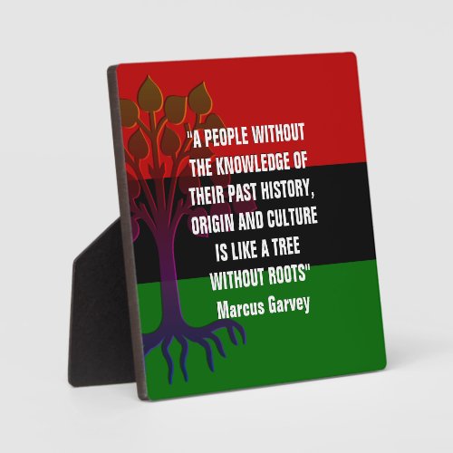 Marcus Garvey TREE WITHOUT ROOTS Plaque