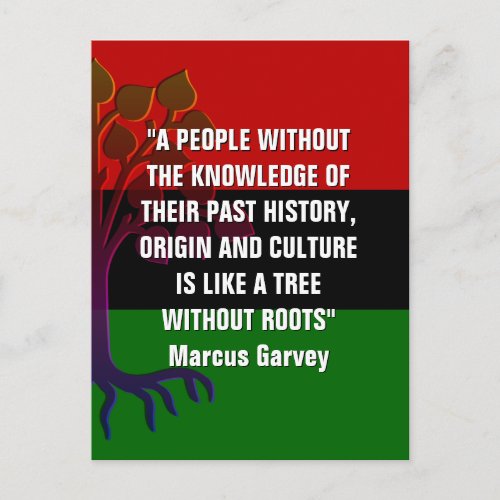 Marcus Garvey TREE WITHOUT ROOTS Postcard