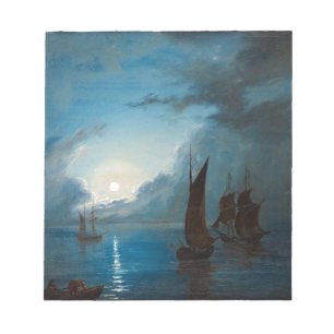 Marcus Larson hav-i-mansken-1848.water boat nature Notepad