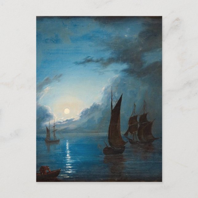 Marcus Larson hav-i-mansken-1848.water boat nature Postcard (Front)