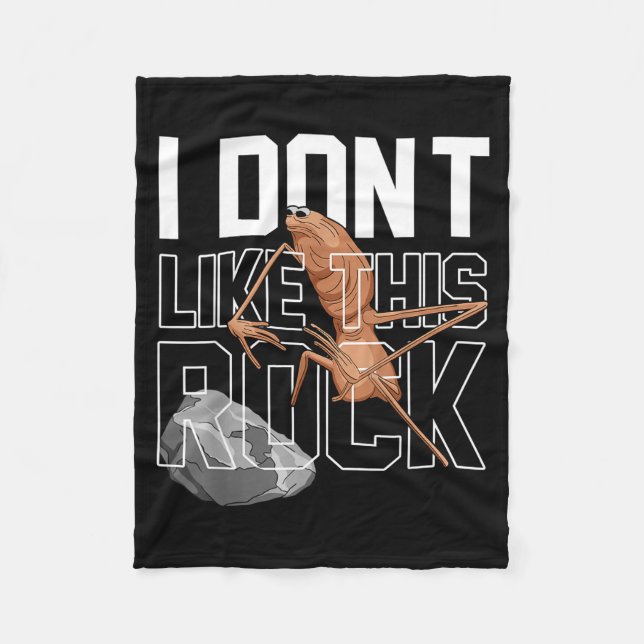 Marcus The Worm I Don't Like This Rock Funny Meme  Fleece Blanket (Front)