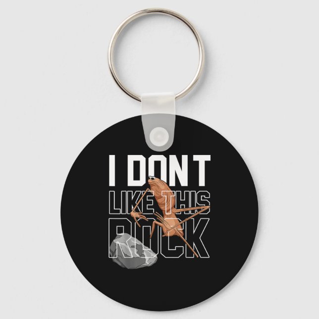 Marcus The Worm I Don't Like This Rock Funny Meme  Keychain (Front)