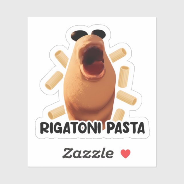 Marcus the Worm - Rigatoni Pasta Sticker (Sheet)