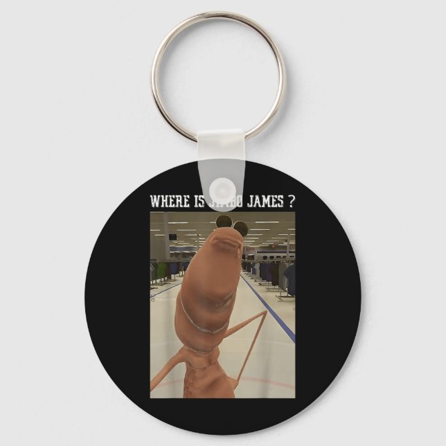 Marcus The Worm Where Is Jimbo James Meme  Keychain (Front)