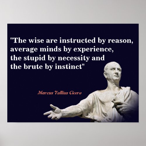 Marcus Tullius Cicero Quote On Reason Poster