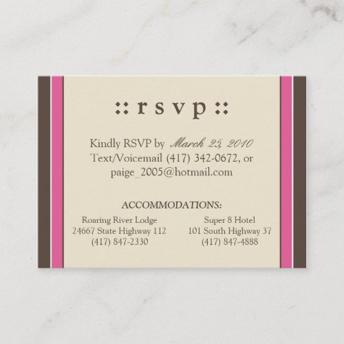 ::mardeanna:: Simply Elegant 3.50x2.5" RSVP Card Business Card