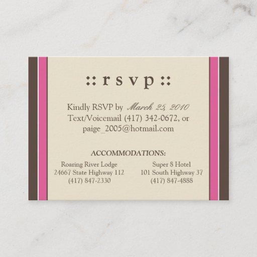 Customizable ::mardeanna:: Simply Elegant 3.50x2.5" RSVP Card Business Card