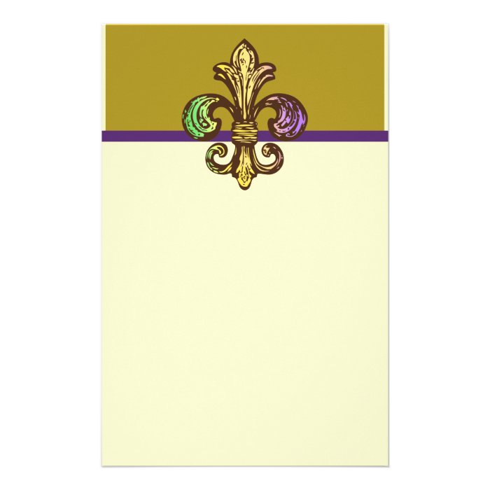 Mardi Fleur de Gras Customized Stationery