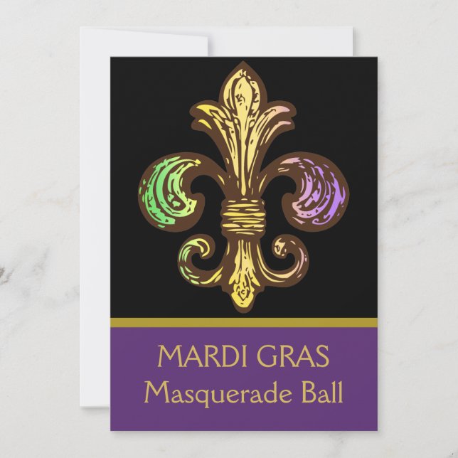 Mardi Fleur de Gras Invitation (Front)