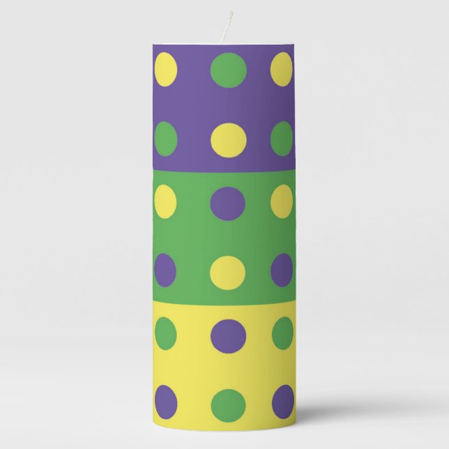 Mardi Gras 101 Pillar Candle (Front)