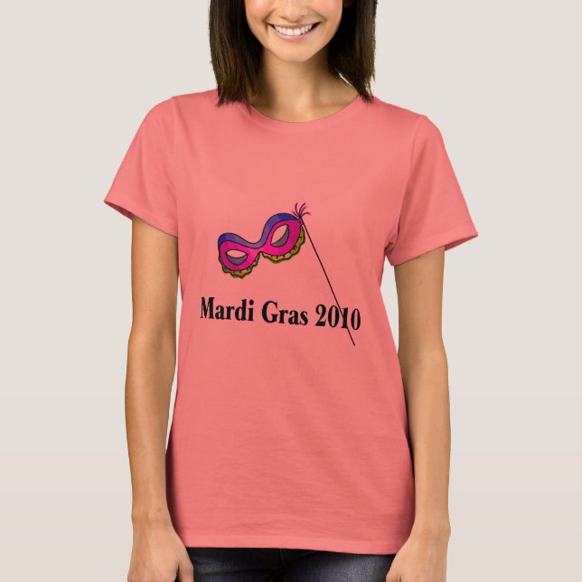 Mardi Gras 2010 Mask T-Shirt (Front)