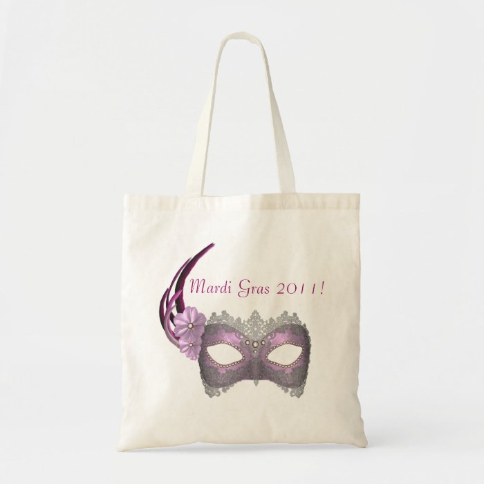 "Mardi Gras 2011"   Lavender/Pink Lace Mask Bag