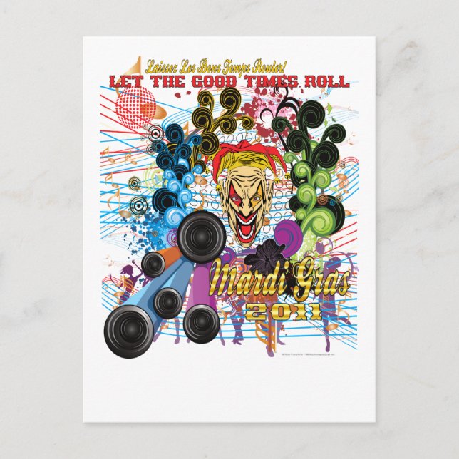 Mardi-Gras 2011 The Joker II Postcard (Front)