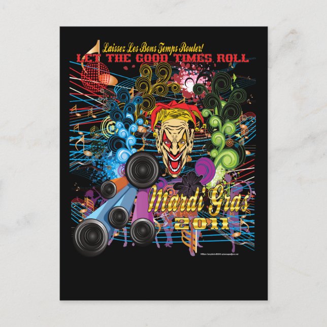 Mardi-Gras 2011 The Joker II Postcard (Front)