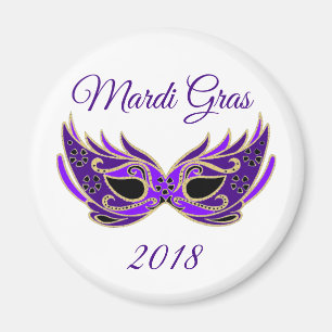 Mardi Gras 2018 Mask Magnet