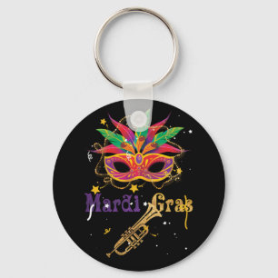 Mardi Gras 2022 Girls Mask Beads New Orleans Keychain