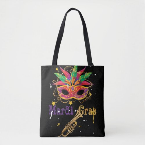 Mardi Gras 2022 Girls Mask Beads New Orleans Tote Bag