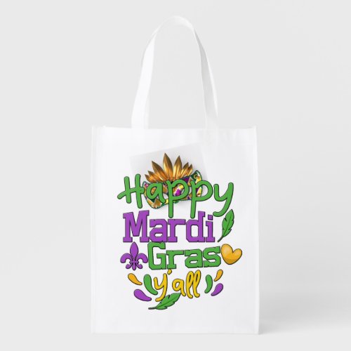 Mardi Gras 2022 _  Happy Mardi Gras Yall   Grocery Bag