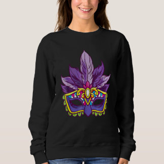 Mardi Gras 2023 Carnival Party Mask Costume Sweatshirt