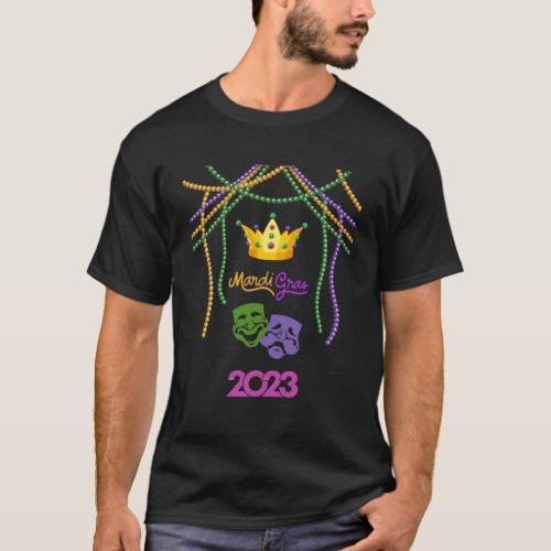 Mardi Gras 2023 Celebration Beads T_Shirt