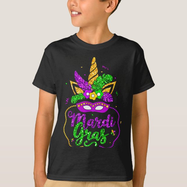 Mardi Gras 2024 Mask Beads New Orlean Party Women  T-Shirt (Front)