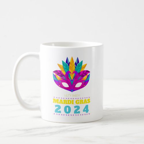 Mardi Gras 2024 Mug with Mask