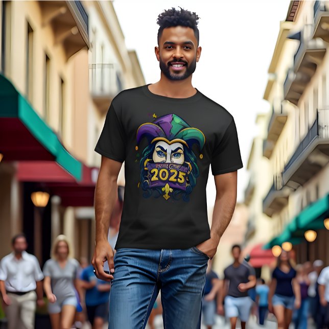 Mardi Gras 2025: Beads, Masks & Memories T-Shirt (Mardi Gras 2025 T-shirt.)