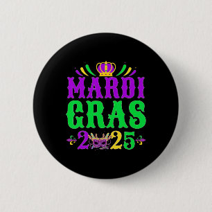 Mardi Gras 2025 Jester Costume Mardi Gras Family C Button