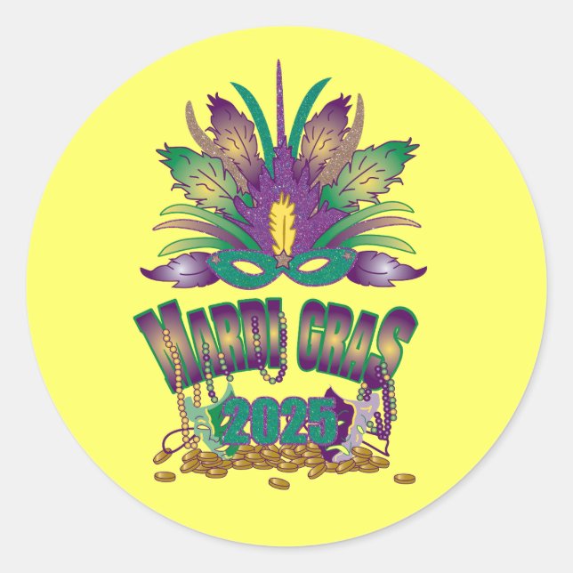 Mardi Gras 2025 Sticker (Front)