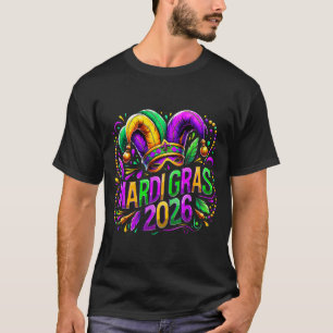 Mardi Gras 2026 Jester Hat Carnival New Orleans Fl T-Shirt