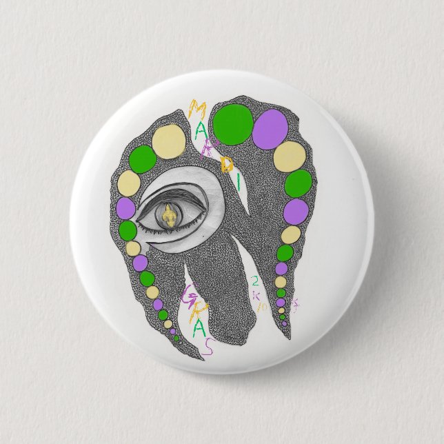 MaRdI GrAs-2k10 Pinback Button (Front)