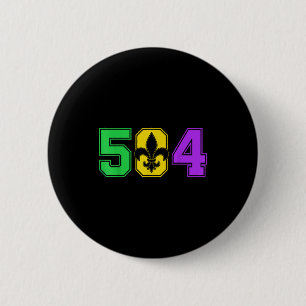 Mardi Gras 504 Nola New Orleans Louisiana La  Button