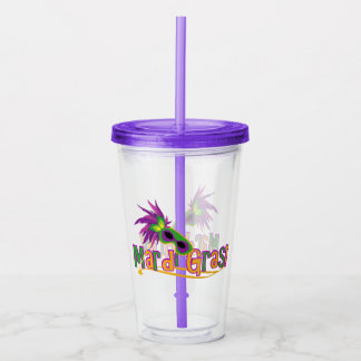 Mardi Gras Acrylic Tumbler