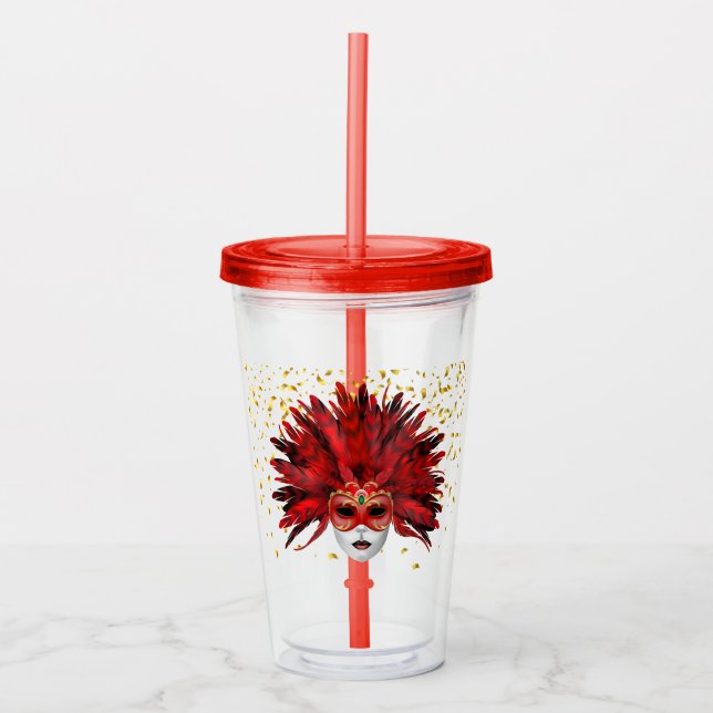 Mardi Gras Acrylic Tumbler (Front)