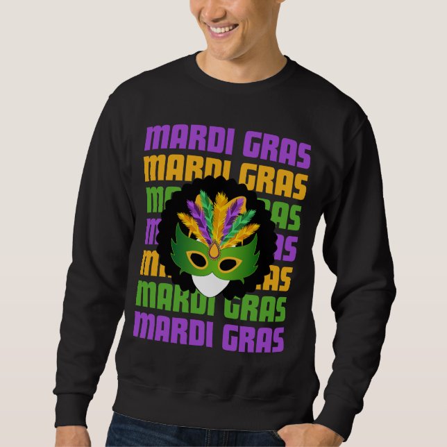 MARDI GRAS Afro Sweatshirt (Front)