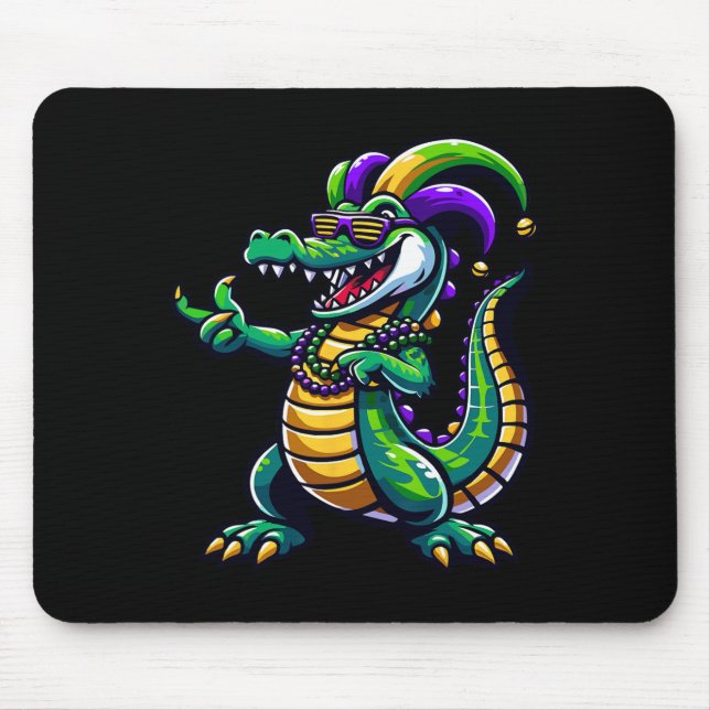 Mardi Gras Alligator Costume Kids Toddler Boys Mar Mouse Pad (Front)