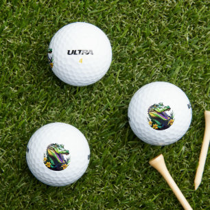 Mardi Gras Alligator Golf Balls